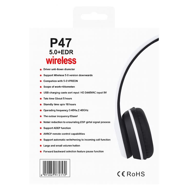 Casque p47 Bluetooth - الصورة 2